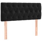 vidaXL Sommier à lattes de lit avec matelas et LED Noir 90x200 cm