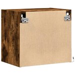 vidaXL Tables de chevet murales avec lumières LED 2 Pièces chêne fumé