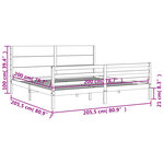 vidaXL Cadre de lit sans matelas 200x200 cm bois massif