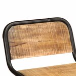vidaXL Tabourets de bar lot de 2 bois massif manguier brut