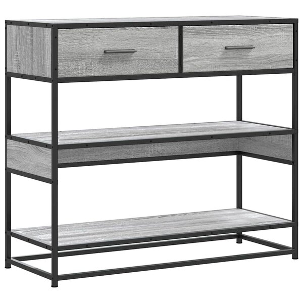 vidaXL Table console sonoma gris 90x35x80 cm bois d'ingénierie