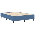 vidaXL Lit à ressorts Bleu 160 x 200 cm Tissu en velours côtelé