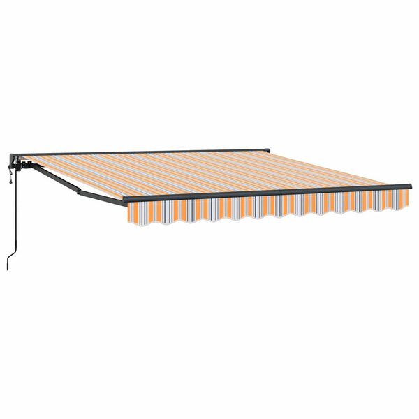 vidaXL Auvent Rétractable Rayure Multicolore 350x250 cm tissu