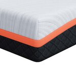 vidaXL Matelas Blanc et Gris 200 x 200 cm Tissu jacquard