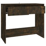 vidaXL Table console Chêne fumé 89x41x76 5 cm Acier