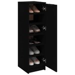 vidaXL Armoire à chaussures noir 30x35x100 cm bois d'ingénierie