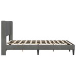 vidaXL Cadre de lit avec tête de lit Gris foncé 140 x 200 cm Velours