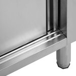 vidaXL Tables avec portes coulissantes 2 Pièces 240x50x(95-97) cm Inox