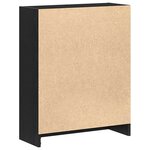 vidaXL Meuble à Livres Noir 60 x 24 x 76 cm Bois d'ingénierie