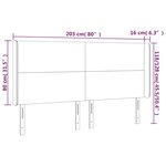 vidaXL Tête de lit à LED Blanc 203x16x118/128 cm Similicuir