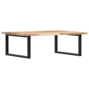 vidaXL Étagère de vasque murale acier et bois massif d'acacia