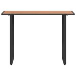 vidaXL Table de Jardin Marron 100 x 55 x 70 cm Acier et DPC