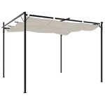 vidaXL Pergola avec toit rétractable crème 295x292x230 cm