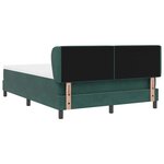 vidaXL Lit à ressorts avec tête de lit Vert foncé 140 x 200 cm Velours