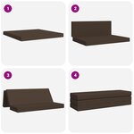 vidaXL Canapé-lit pliable 180 x 67 x 45 cm Taupe