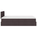 vidaXL Lit ottoman avec matelas marron foncé 120x200 cm tissu