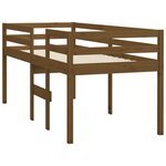 vidaXL Lit haut Marron miel 90x200 cm Bois de pin massif
