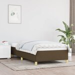 vidaXL Cadre de lit Marron foncé 80x200 cm Tissu