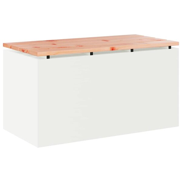vidaXL Banc de jardin Blanc 80 x 40 x 43 cm Acier