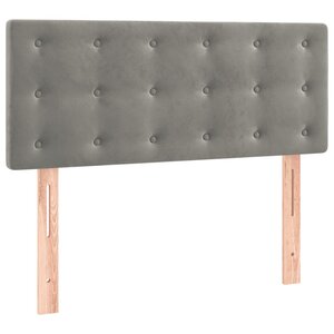 vidaXL Tête de lit Gris clair 100x5x78/88 cm Velours