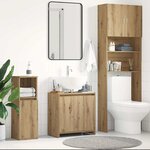vidaXL Armoire lavabo de salle de bain chêne artisanal 60x33x60 cm