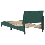 vidaXL Cadre de lit avec tête de lit Vert foncé 90x200 cm Velours