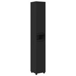 vidaXL Ensemble de mobilier de salle de bain avec tiroir 4 Pièces Noir