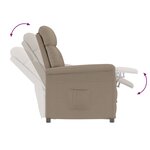 vidaXL Fauteuil Relax Taupe Taupe 70.5 x 96.5 x 95 cm Polyester