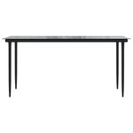 vidaXL Ensemble à manger de jardin et coussins 5 Pièces noir rotin verre