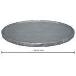 Bestway Couverture de piscine 1 Ø4 27 m Rond Polyester Gris for