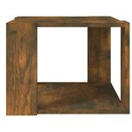 vidaXL Table basse Chêne fumé 40x40x30 cm Bois d'ingénierie