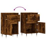 vidaXL Buffet chêne fumé 40x35x70 cm bois d'ingénierie