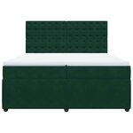 vidaXL Sommier à lattes de lit et matelas Vert foncé 200x200cm Velours