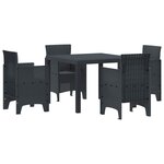 vidaXL Ensemble de salle à manger pour jardin 5 pc Anthracite