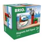 Brio World Signal Cloche Magnetique - Accessoire pour circuit de train en bois - Ravensburger - Mixte des 3 ans - 33754