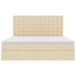 vidaXL Lit avec rangement et LED avec LED Crème 160 x 200 cm Polyester