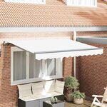 vidaXL Auvent Rétractable Blanc 350 x 200 cm Polyester et Aluminium
