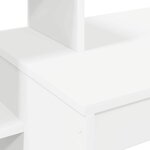 vidaXL Bureau avec étagère Blanc 100 x 40 x 90 cm Bois d'ingénierie