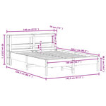 vidaXL Cadre de lit sans matelas 140x200 cm bois massif de pin