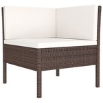Salon de jardin meuble d'extérieur ensemble de mobilier 6 pièces avec coussins résine tressée marron 02_0016891