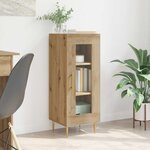 vidaXL Buffet chêne artisanal 34 x 34 5 x 90 cm Bois d'ingénierie