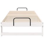 vidaXL Cadre de lit Blanc 100 x 220 cm Pin massif