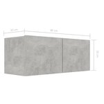 Vidaxl ensemble de meuble tv 4 pièces gris béton aggloméré