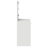 vidaXL Table de vanité avec lumières LED - Blanc  78 5 x 41 x 135 cm