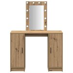 vidaXL Table de Toilette Marron 102 x 33 x 135 cm Bois d'ingénierie