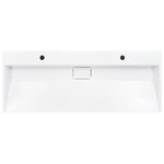 vidaXL Lavabo 120x46x11 cm Fonte minérale/marbre Blanc