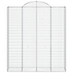 vidaXL Paniers à gabions arqués 12 Pièces 200x50x220/240 cm Fer galvanisé