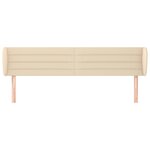 vidaXL Tête de lit avec oreilles Crème 203x23x78/88 cm Tissu