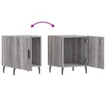 vidaXL Table de chevet sonoma gris 40x40x50 cm bois d'ingénierie