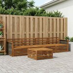 vidaXL Ensemble de canapés d'extérieur 5 Pièces Naturel